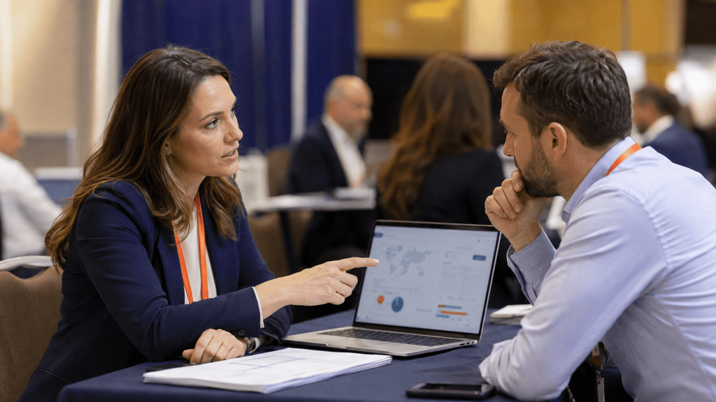 Amazon seller receiving personalized support at a conference consultation