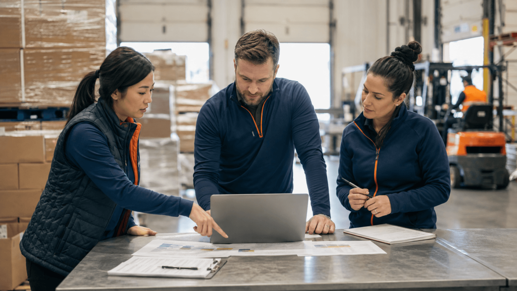 Ecommerce operations team reviewing Q4 inventory and inbound plans